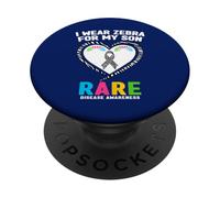 Indosso Zebra per mio figlio Consapevolezza delle malattie rare PopSockets PopGrip Adesivo