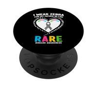 Indosso Zebra per mio suocero Consapevolezza delle malattie rare PopSockets PopGrip Adesivo