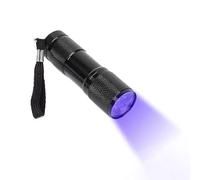 INDOTEAM Torcia UV | Torce a 9 LED a luce ultravioletta | Luce flash UV - 3 x AAA batteria torcia | 9 LED 395 nm torcia ultravioletta | Torcia portatile a LED ultra viola
