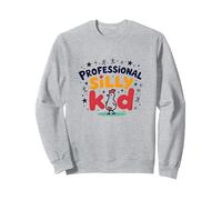 Indovina Che Culo di Pollo Professionale Stupido Bambino Umorismo Felpa, Unisex per Adulti, Grigio Melange, L