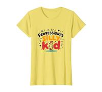 Indovina Che Culo di Pollo Professionale Stupido Bambino Umorismo Maglietta, Donna, Limone, L