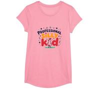 Indovina Che Culo di Pollo Professionale Stupido Bambino Umorismo Maglietta, Ragazze, Rosa, L