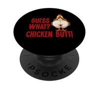 Indovina cosa culo di pollo Meme divertente Stupido scherzo di pollo Umorismo PopSockets PopGrip Adesivo