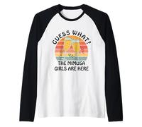 Indovina Cosa? Mimosa Girls Are Here - Retro Brunch Party Squad Maglia con Maniche Raglan