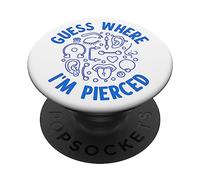 Indovina dove sono trafitto - Piercing per il corpo PopSockets PopGrip Adesivo