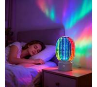 Indrnif 2026 Nuova luce notturna Aurora rotante 3D dimmerabile, per un'atmosfera romantica stellata, proiettore LED rotante a 360°, regalo di Natale e compleanno, decorazione per la cameretta dei