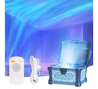 Indrnif Aurora Proiettore del Tesoro Magiche Luci Polari per Soffitto e Pareti,8 Colori e Livelli di Luminosità,Proiettore a Stella del Tesoro Galassia per Camera da Letto