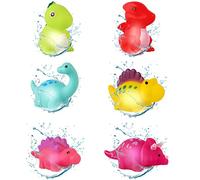 Indrnif Giocattolo Da Bagno Multicolore, Dinosauro Giocattolo Da Bagno, 6 Pezzi, 1 - 6 Anni