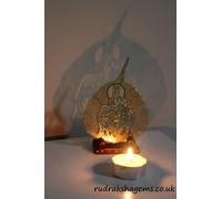 Indù Dio Om Krishna Ganesh Laxmi Sai Baba Hanumana Shiva Intagliato Metallo Leaf