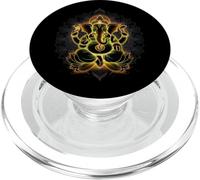 Indù Ganesha Puja Elefante Dio India Meditazione Yoga Murti PopSockets PopGrip per MagSafe