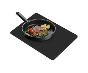 Induction Cooktop Protector - Heat Resistant Silicone Mat For Stove Top, Non-Slip Burner Guard Cover | Dish Drying Rack Vasetti Pans, Kitchen Countertop Shield Glass Ceramic Electric Range Oven