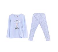 Indumenti da Notte Donna Primaverile Cotone Semplicemente Costume Elegante Set da Pigiama Maniche Lunghe Rotondo Collo Digitale Stampate Camicie da Notte Fashion Pigiama Pantaloni del Pigiama