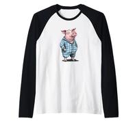 Indumenti da notte maiale in pigiama portare le risate a coricarsi Maglia con Maniche Raglan