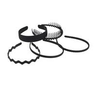 Indumenti per il controllo dei capelli sciolti - Fasce per capelli con denti | 5 pezzi Fascia flessibile antiscivolo per trucco e capelli, per ragazze adolescenti vestirsi trucco