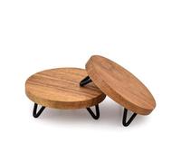 Indus Lifespace Alzate per espositori per vassoi per feste, alzate per dessert, per feste, sala da bar, soggiorno o giardino, set di 2 (10,16 cm x 10,16 cm x 3,81 cm)