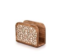 Indus Lifespace Portatovaglioli in legno di mango da tavolo, autoportante, dispenser per tovaglioli, per tavoli, cucina, ufficio, accessori per ristoranti, sala da pranzo a casa (14 x 6,3 x 10,2 cm)
