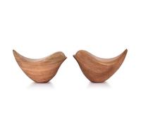 Indus Lifespace Set di statue di uccelli in legno di acacia, decorazione della casa, scultura moderna per soggiorno, bagno, ufficio, decorazioni decorative, 11,4 cm