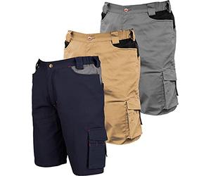 indust. Starter Stretch - Pantalon corte/O Taglia - L Grigio/Nero