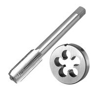 IndusTradCorp Set di Maschi e filiere Un 11/16-16 Destro, Maschio for Filettatura a Macchina HSS 11/16x16 e filiera Tonda