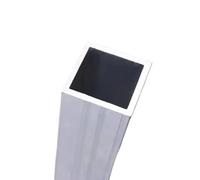 Industria Profilo tubolare quadrato in lega di alluminio Modello tubo rettangolare in lega di alluminio Staffa Decorazione Materiali 8mm-30mm Costruzione(49cmx10x10x1mm)