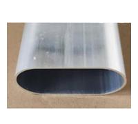 Industria Telaio in tubo ovale in alluminio, tubo ellittico piatto cavo in lega di alluminio, materiale fai da te Costruzione(25x12x1mm 240mm)