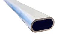 Industria Tubo ovale in alluminio da 20 mm x 12 mm x 1 mm, tubo cavo in lega di alluminio, larghezza 20 mm, altezza 12 mm, spessore della parete 1 mm Costruzione(20x12x1x150mm)