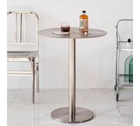 Industrial Bar Table Bistro Pub Table Kitchen Dining Coffee Table, Modern Counter Table Small Accent Table, Tall Cocktail Table, Indoor End Table for Sofa(50x50x95cm)