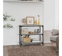 Industrial Bookshelf Sonoma Gray 80x33x70.5cm for Living Room & Office, Multifunctional Storage Shelf with 3 Shelves, Sturdy Engineered Wood Steel Structure, Modern TV Stand & Media Organizer
