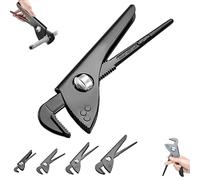 Industrial Grade,Adjustable Multifunctional Pipe Wrench,High Grip Strength Plumbers Tool,Independence Adjustable 7-12 Inch Carbon Steel Plumbers Tool,for Nuts,Pipes (10.5-in)