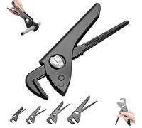 Industrial Grade,Adjustable Multifunctional Pipe Wrench,High Grip Strength Plumbers Tool,Independence Adjustable 7-12 Inch Carbon Steel Plumbers Tool,for Nuts,Pipes (9-in)