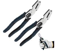 Industrial-Grade Multi-Function Cutting Pliers，9-In-1 Multi-Functional Pliers Nail Puller，for Cutting Steel Wire Ropes, Iron Wires, Cables, Etchousehold Repair Tool for Cutting Wires (2pcs)