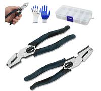 Industrial-Grade Multi-function Cutting Pliers, Heavy-Duty 9-in-1 Multi-functional Pliers Nail Puller, Essential Tools for Garage Repair (2PCS)
