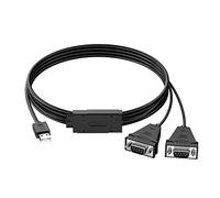 Industrial-Grade USB 2.0 to RS232(1 to 2)Dual COM Ports Serial Cable 1.5