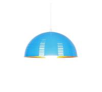 Industrial Home Vintage Large Iron Light Semicircle Metal Pendant Lighting Dome Color Chandeliers Lamp for Kitchen Island Dining Table,E27(Blue,60cm)