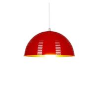 Industrial Home Vintage Large Iron Light Semicircle Metal Pendant Lighting Dome Color Chandeliers Lamp for Kitchen Island Dining Table,E27(Red,60cm)
