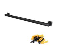 Industrial Loft Scale il - Ringhiera in metallo nero opaco Supporto da parete in acciaio zincato 10ft Barra di sostegno per tubi quadrati diritti per terrazze interne/esterne.