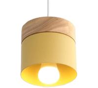 Industrial Pendant Lights, European Minimalist Hanging Lamp, Personalized Ceiling Lighting Fixture, E27 Single-Head Color Light Chandelier for Restaurant, Dining Room, Bedroom(Yellow)