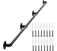 Industrial Pipe il - Barra di supporto per scale vintage da 3,5 m, montaggio a parete, facile installazione fai da te, ringhiera per scale, corridoi e bagni, pedana, decorazione rustica