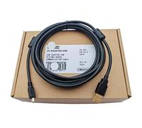 Industrial PLC Programming Cable, T-Type Port, Compatible with Q Series, 5M High Flexibility Gold-Plated Connector for Reliable Signal Transmission