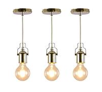 Industrial Retro Wrought Iron Mini Small Pendant ?lights E27 Edison Single Head Pendant Lamp 3 Colors LFOT Vintage Hanging Ceiling ?lamp for Restaurant Barn Warehouse Modern Chand (Chrome 3 Pack)