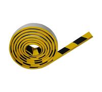 Industrial Self-Adhesive Wall & Corner Guards - 16.4ft Yellow/Black Foam Bumper Strip for Warehouse, Garage, Parking Lot, Loading Dock Safety Protection(1-Shaped5 M)