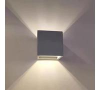 Industrial Square Wall Sconce Concrete Wall Light Fixture Up Down Wall Lamp Cement Hardwired Sconces for Living Room Bedroom Restaurant Vanity Hallway Stairs G9 Wall Lamps