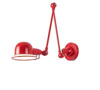 Industriale Applique Muro,Retro Doppia Sezione Telescopico Manipolatore Luce Muro Multi-direzionale 360-grado Regolabile Lampada Da Parete Per Agriturismo-Rosso Lungo