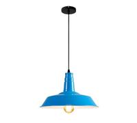 Industriale in Stile Americano caffè retrò di Colore Verde E27 Lampada a Sospensione per Ristorante Interno Lampadario Bar Creativo (Blu, 46 cm)
