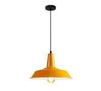 Industriale in Stile Americano caffè retrò di Colore Verde E27 Lampada a Sospensione per Ristorante Interno Lampadario Bar Creativo (Giallo, 36 cm)
