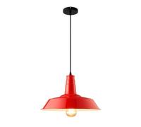 Industriale in Stile Americano caffè retrò di Colore Verde E27 Lampada a Sospensione per Ristorante Interno Lampadario Bar Creativo (Rosso, 46 cm)
