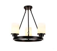 Industriale Nero Ferro Telaio Lampadario Bicchiere Paralume Lampada Da Soffitto E27 (In Vi Edei) Vintage Candela Luce Pendente Per Sala Da Pranzo Camera-Nero 3 luci