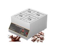Industriale Riscaldatore per Cioccolato-PTC 5 Lati,Temperatrice per Cioccolato-12kg Vasca,Scioglichoccolato Professionale,Controllo Digitale per Fragole e Tartufo(4Tank)