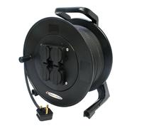 Industriale' Supa-Tuff’ 4 Gang Cavo Prolunga Su ABS Avvolgitore 13a Tough Gomma