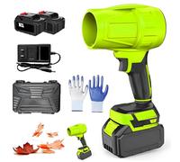 Industrie Turbo Jet Blower, Blower per Aria Asciugatura in Auto A Corda con velocità Regolabile, Spolverino Super Potenza, Soffianti A Foglia Portatili per Pulizia del Patio, Cura Green Two Batteries